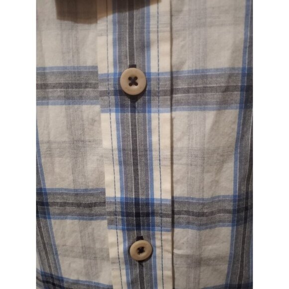 New Perry Ellis America men's long sleeve button White Blue Shirt Medium M NWT - Picture 6 of 12